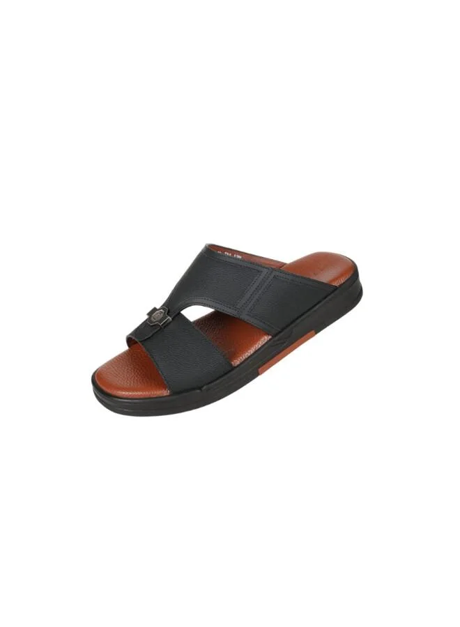 008-3830 Barjeel Uno Mens Arabic Sandals Leather Black